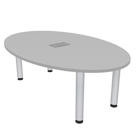 Skutchi Designs 45.25 in W, 71.5 in L, 29 in H, Engineered Wood Top, Grey H-OVL-4672-PT-01-EL